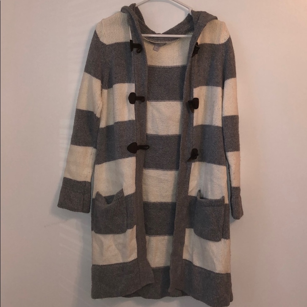 Hooded Long Sleeve Cardigan